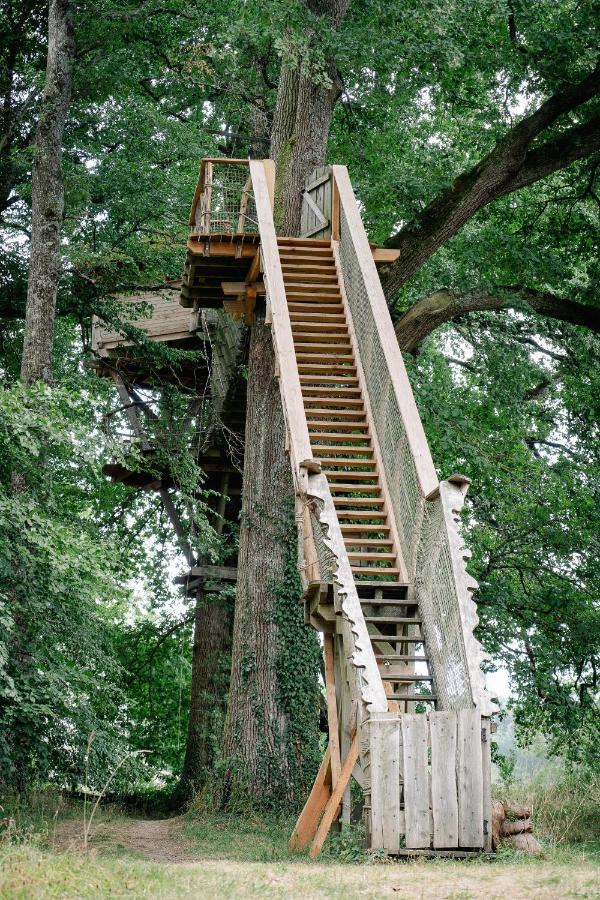 Cabane Perchée dans les Arbres Saint-Hilaire-en-Morvan Extérieur photo